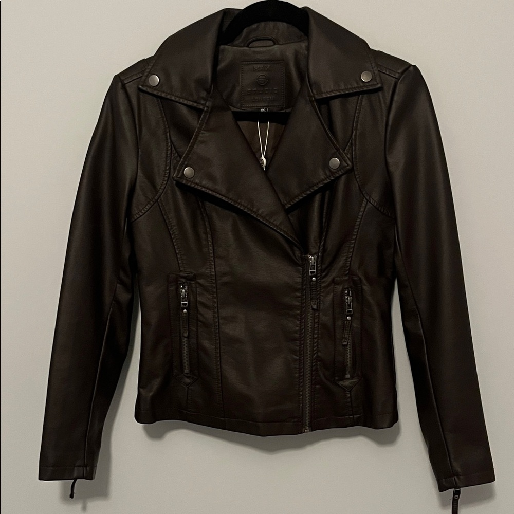 Max Studio Faux Leather Jacket